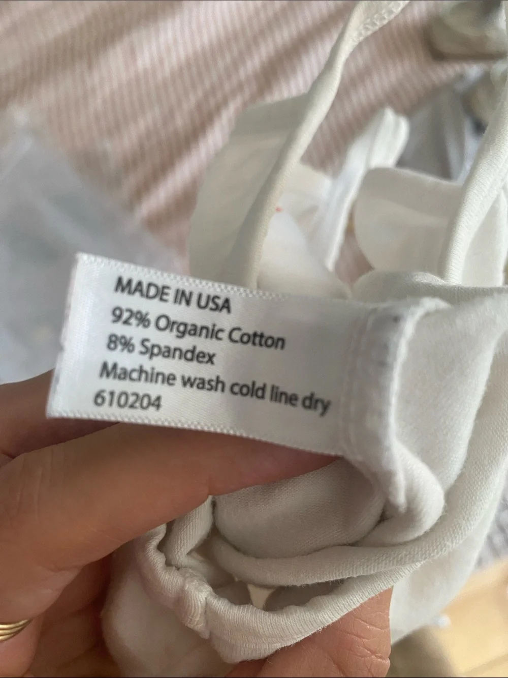 ARQ baby tank top onesie 6-12 months white organic cotton